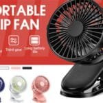Portable Mini Hand Clip Fan -Blue