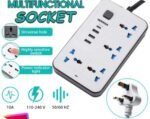 Universal Extension Multi Cord with Power Socket -Black