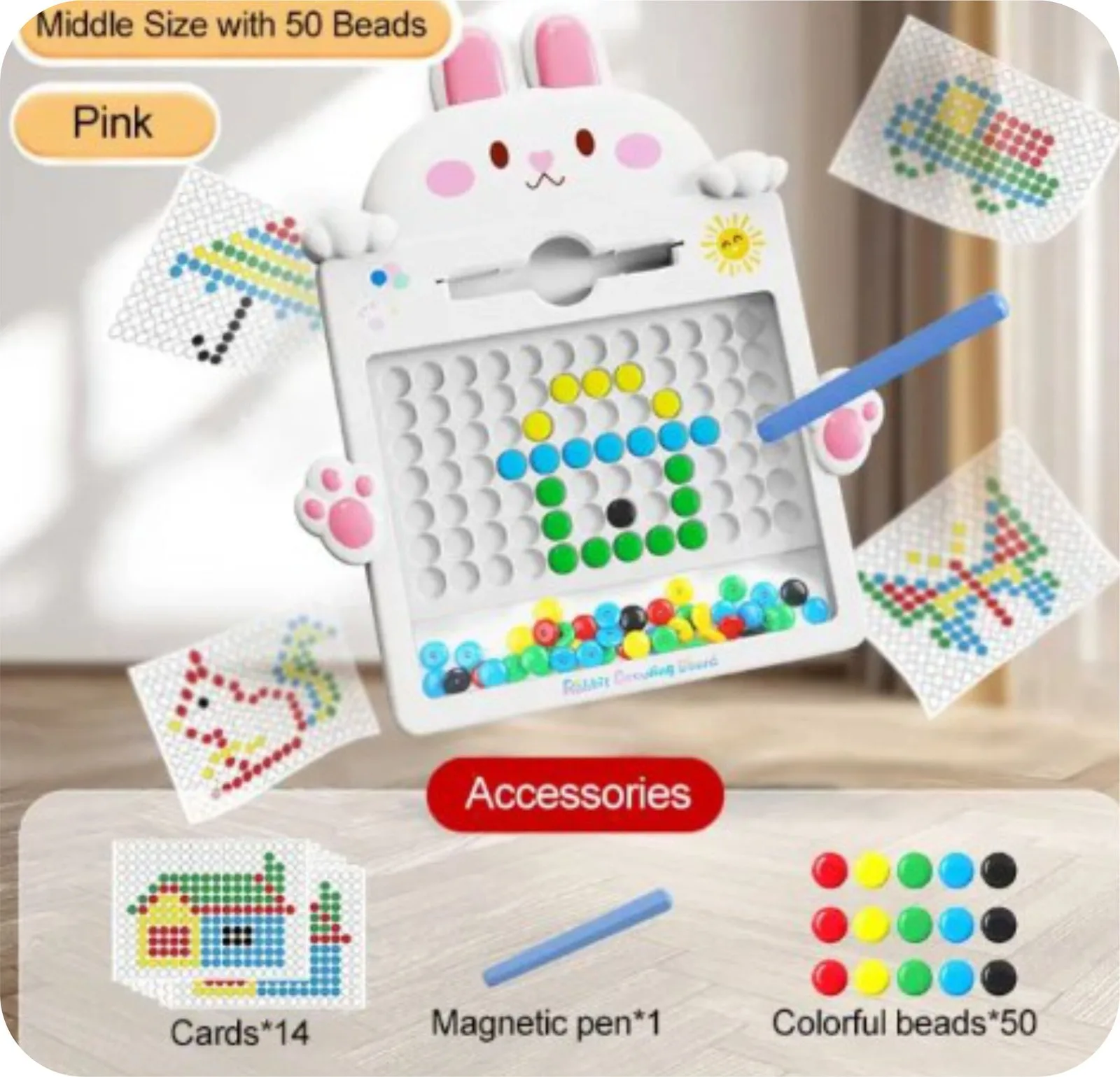 Magnetic Drawing Board Letters Words Educational Toys-White