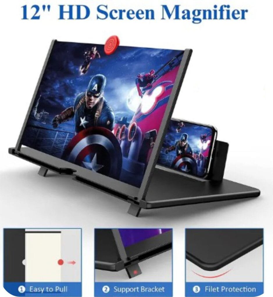 Mobile Phone Screen Magnifier-Black
