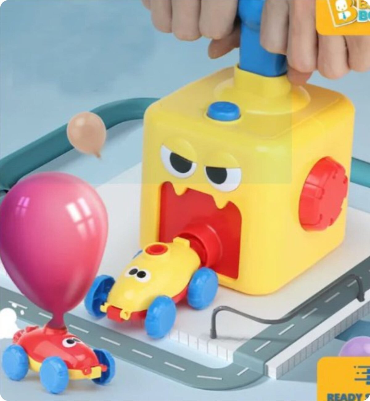 Balloon Powered Car Pump-Green Frog