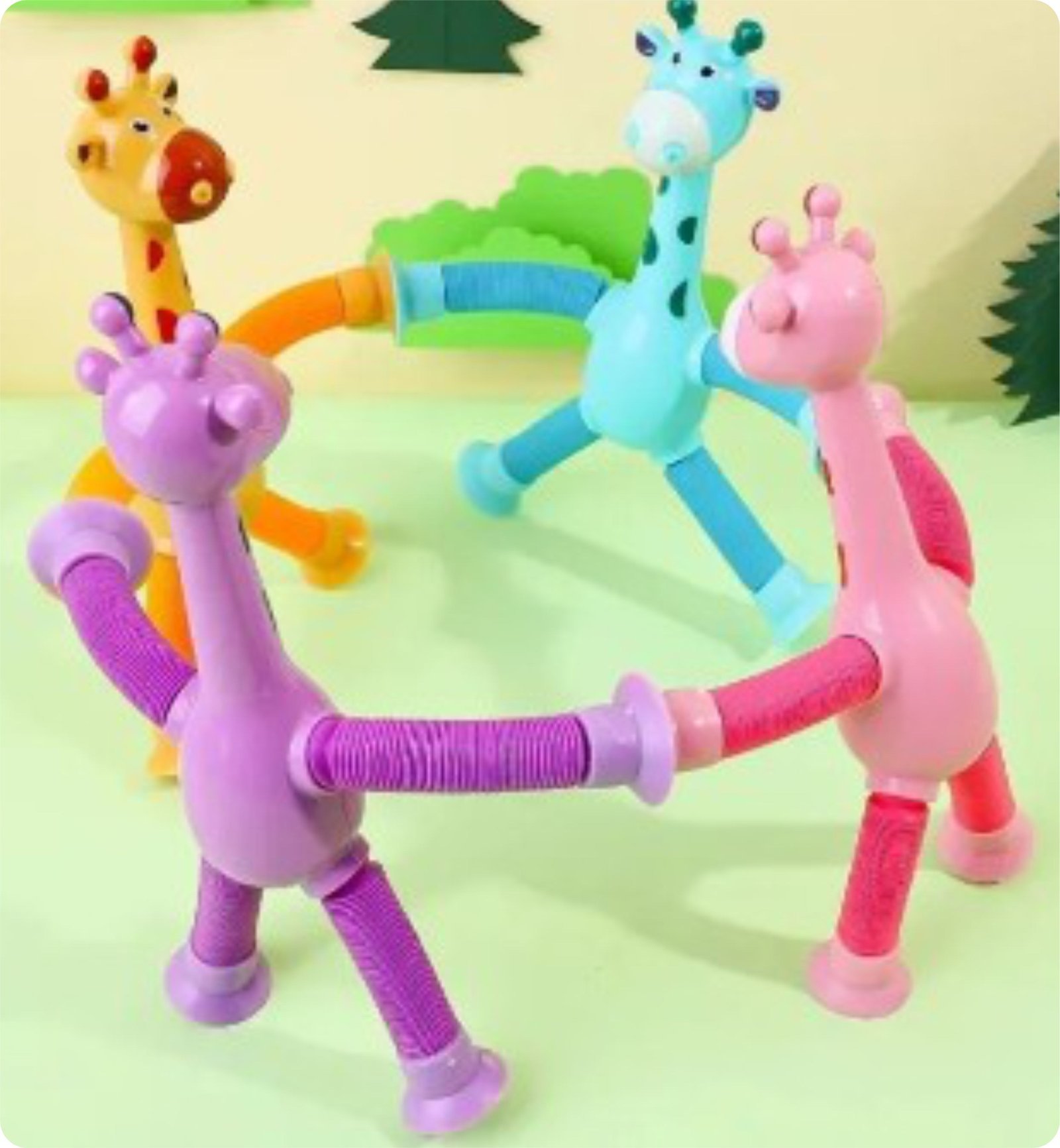 Suction Cup Telescopic Giraffe-Blue
