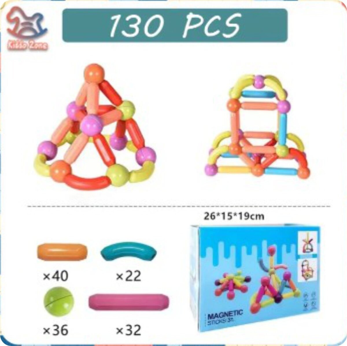 Big Size Magnetic Sticks Building Blocks -Mix Color