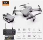 Drone E88 With Wide Angle HD 4K 1080P Dual Camera -Sliver
