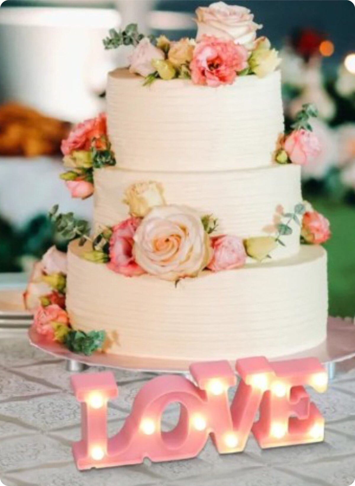 3D Love Heart LED Letter Lamps