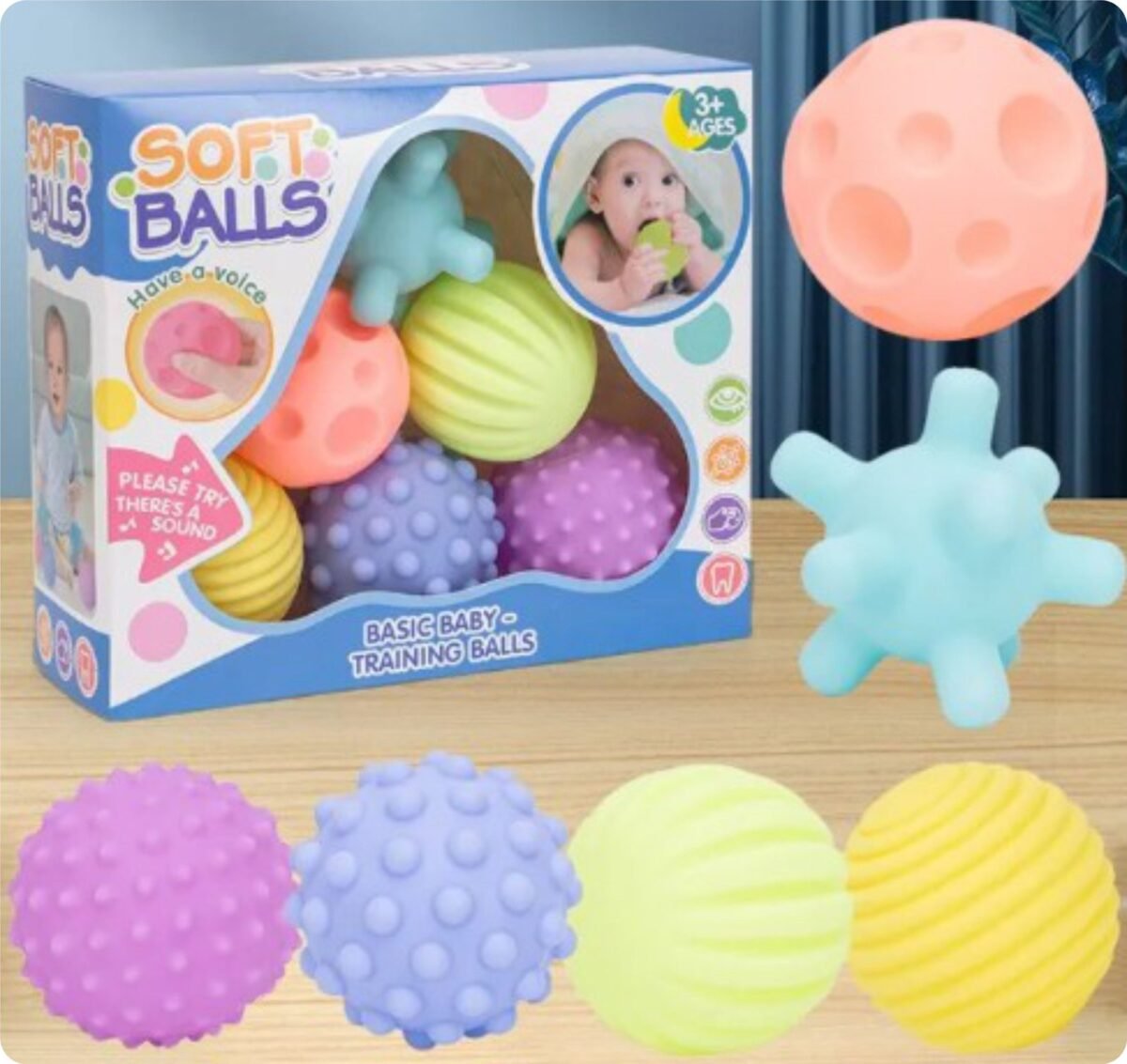 Sensory Balls For Children (6 PCS Set)-Multicolor