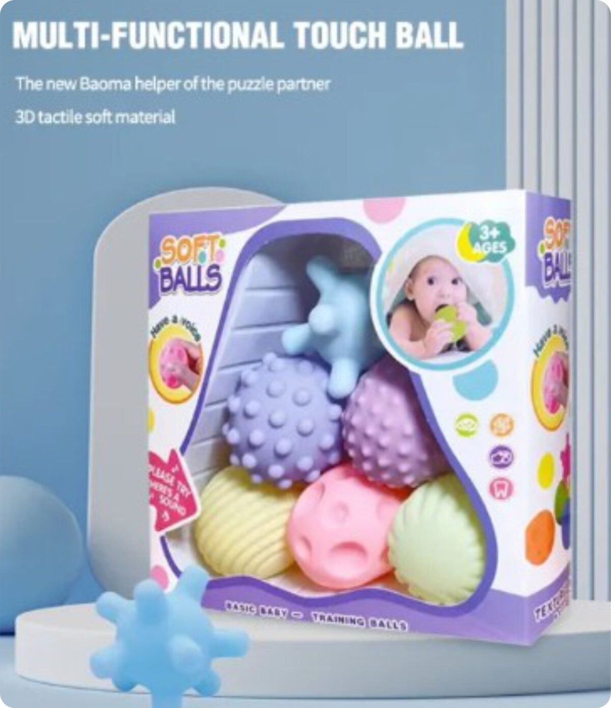 Sensory Balls For Children (6 PCS Set)-Multicolor