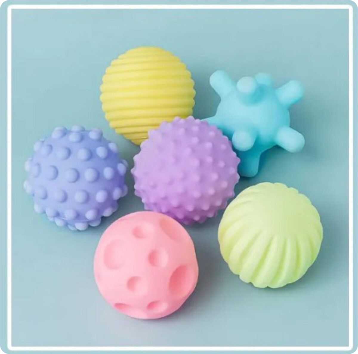 Sensory Balls For Children (6 PCS Set)-Multicolor