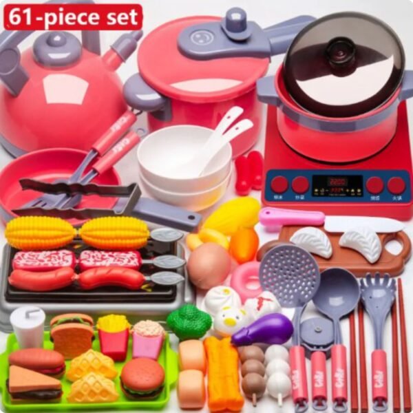 Kitchen Toy set Girl Simulation Cooking-Multicolor