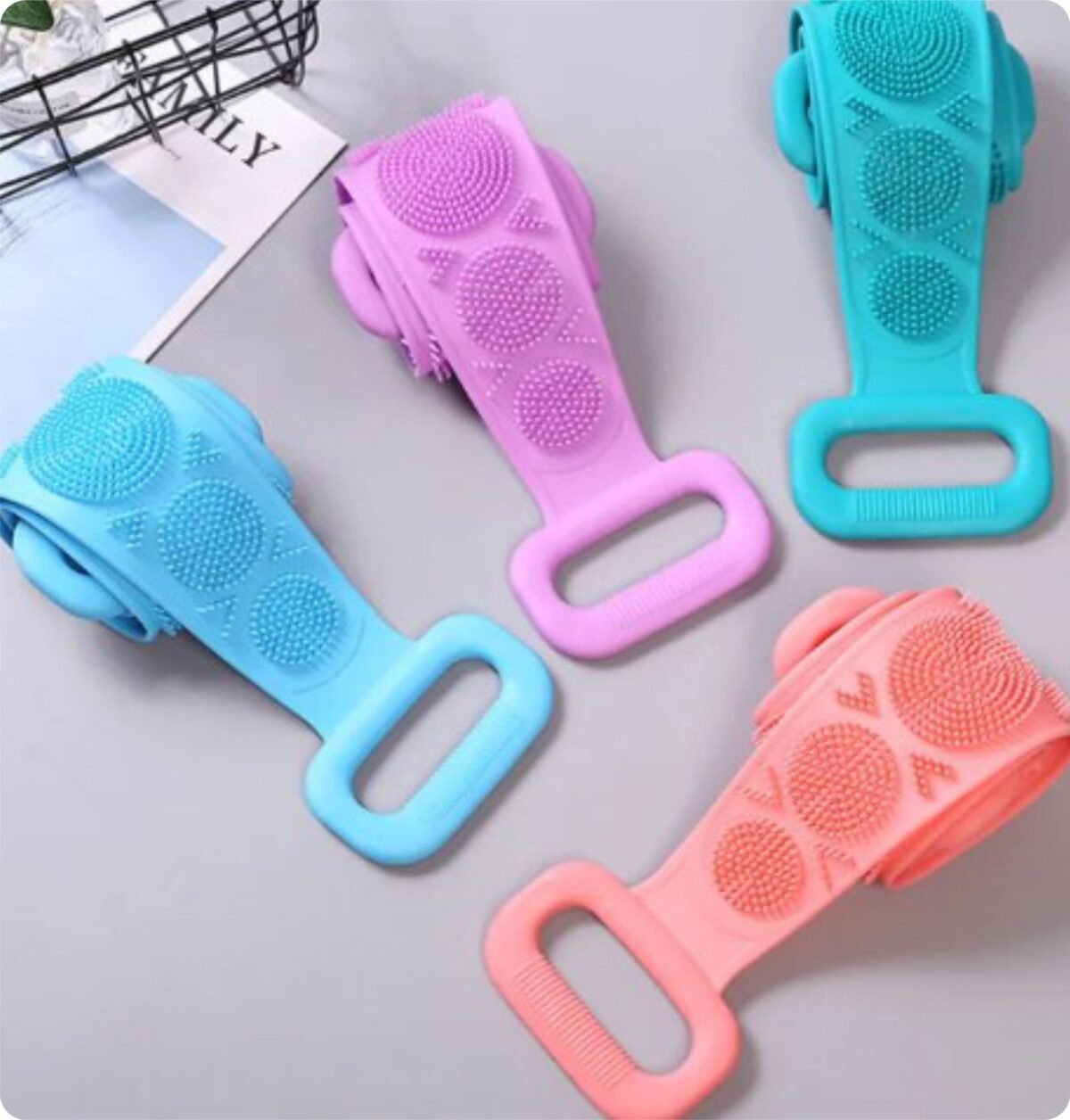 Silicone Body Scrubber Bath Brush-Blue