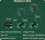 Telescopic Foldable Mini Fan Rechargeable-Pink