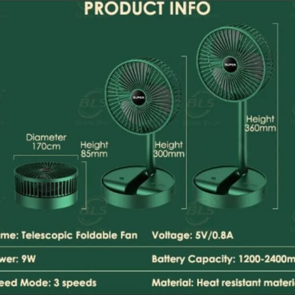 Telescopic Foldable Mini Fan Rechargeable-Pink
