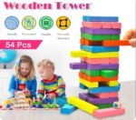 Wooden Stacking Blocks Tower Building Blocks -Mix Color