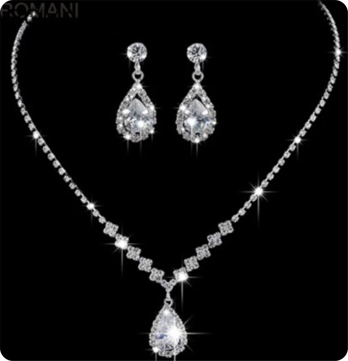 Wedding Silver Jewelry Set For Women -Silver