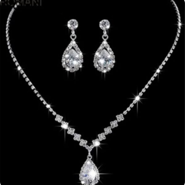 Wedding Silver Jewelry Set For Women -Silver