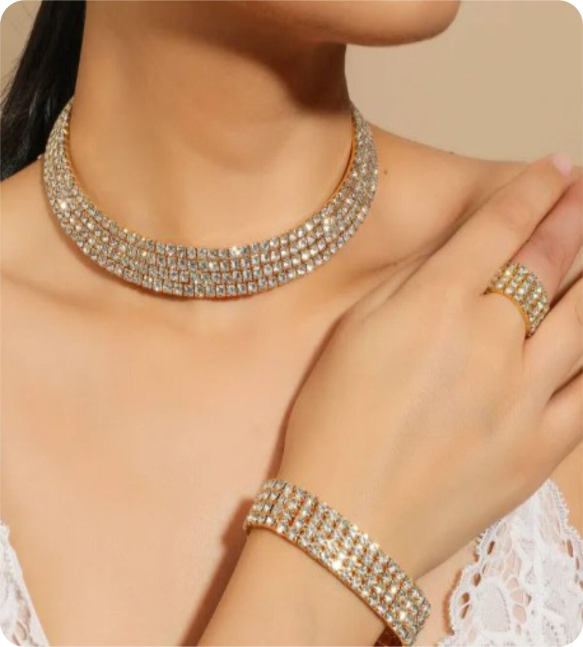 5Pcs Women Jewelry Sets -Gold