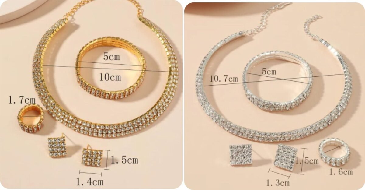 5Pcs Women Jewelry Sets -Gold