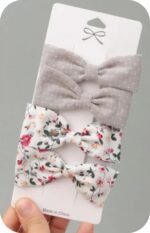 Tie With Hair Clip  (4 PCS Set)-Mix Color