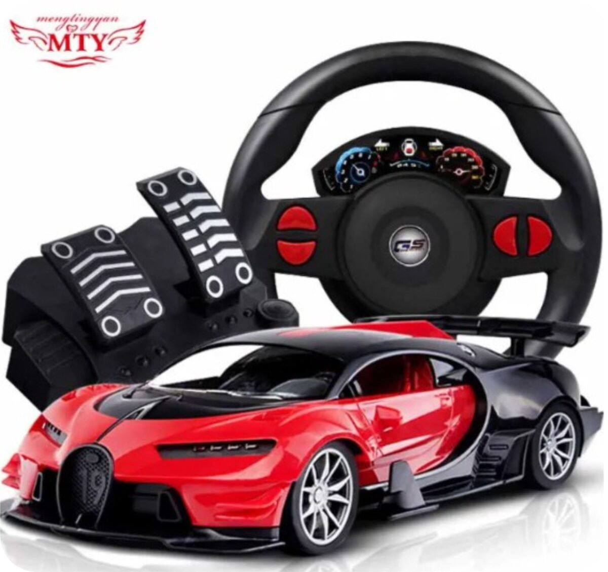 Car with Pedal Steering Wheel -Orang