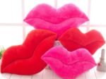 Lip Shaped Pillow-Pink
