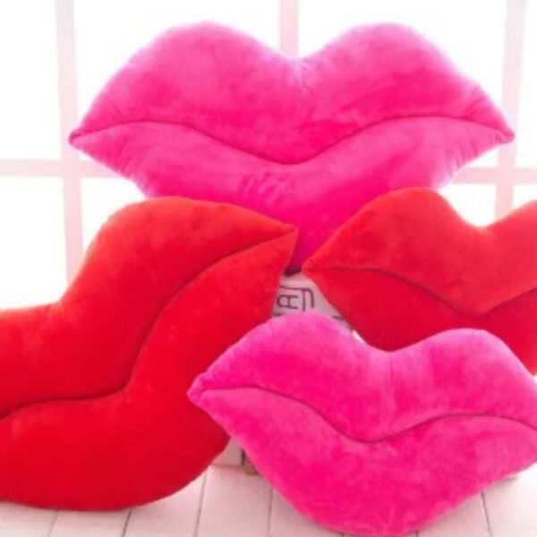 Lip Shaped Pillow-Pink