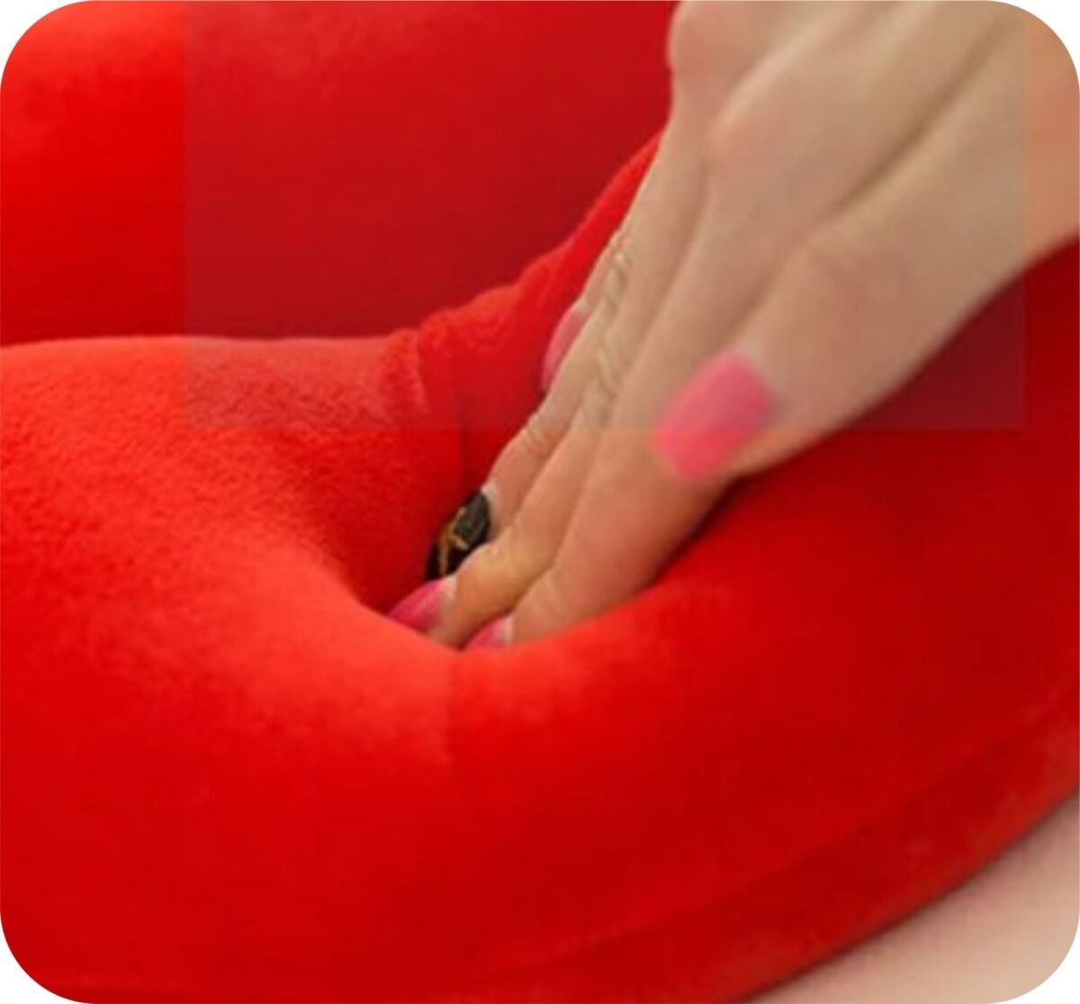 Lip Shaped Pillow-Pink