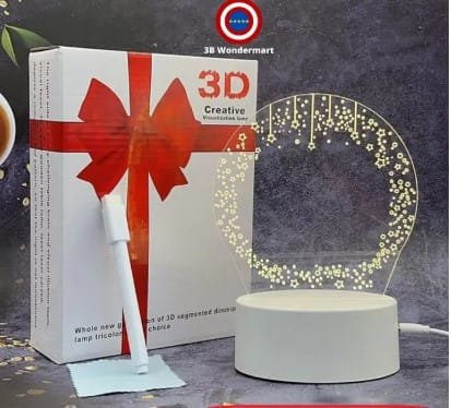 3 D Creative Lamp Warm Color.