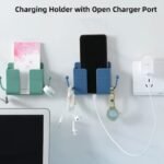 Phone Charging Holder Bracket Wall Mount Plastic Mini Hanging Cable