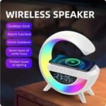 4 in1Wireless Charger LED Atmosphere Light RGB Bluetooth Speaker