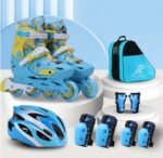 Professional Slalom Freestyle Inline Roller Skates with Protective Gear Set - Image 3