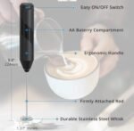 Low Noise Electric Milk Frother Handheld Coffee Mixer Mini - Image 3