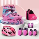 Professional Slalom Freestyle Inline Roller Skates with Protective Gear Set - Image 2