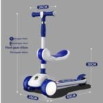 Three-Wheel Scooter for Kids 1-12 Years Old Baby Boys and Girls