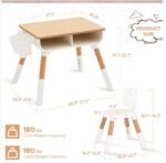 Modern Style Wooden Tables and Chairs Solid Wooden Kid Study - Image 4