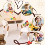 Modern Style Wooden Tables and Chairs Solid Wooden Kid Study - Image 3