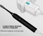 6-Speed USB Rechargeable Sonic Electric Toothbrush with 4 Soft Brush - Image 2