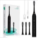 USB Rechargeable Sonic Electric Toothbrush with 4 Soft Brush