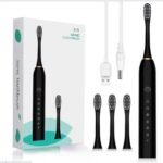 USB Rechargeable Sonic Electric Toothbrush with 4 Soft Brush